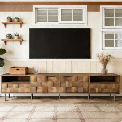 TV Stand with 2 Drawers for TVs up to 85''