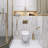 Natural Dorato 11.23 in. x 11.62 in. Picket Polished Marble Mosaic Tile-63985729