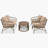 Latres 48.4'' Wide Reversible Wicker Patio Sectional Set with Cushions