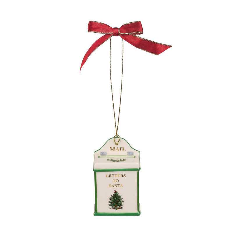 Ornement en forme d'arbre de Noël Spode au père Noël