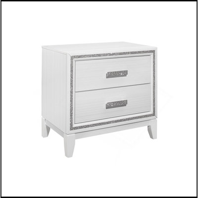 GLITTER WHITE NIGHTSTAND