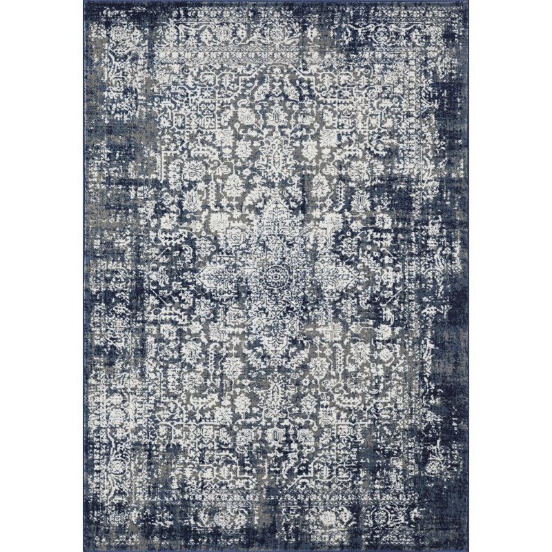 Tapis d'intérieur en polypropylène tissé à la main Ariahna, Rectangle 6 pi 7 po x 9 pi 2 po