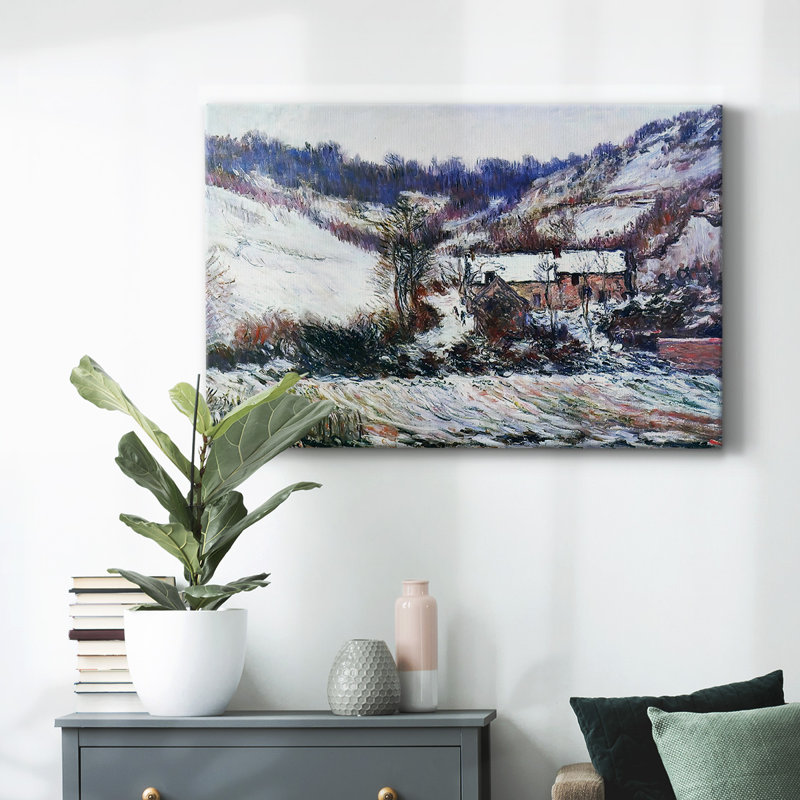 «Snow Effect at Falaise», 1886, toile tendue avec châssis, H 24 po x l 36 po