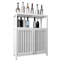 Armoire de rangement blanche en bambou à grande capacité pour salle de bain