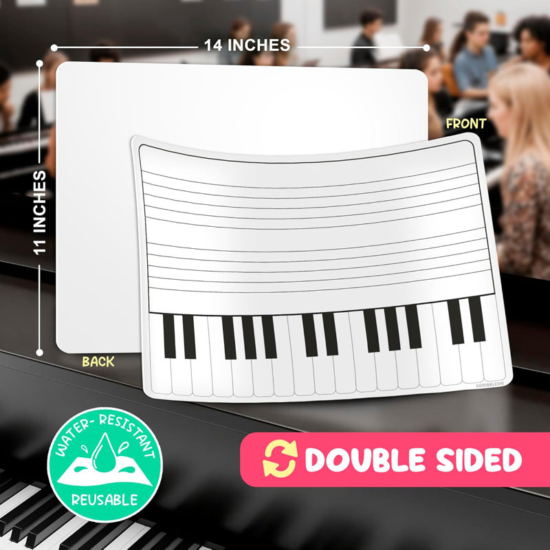 Scribbledo Keyboard Practice Dry Erase Sheets 11”x14”