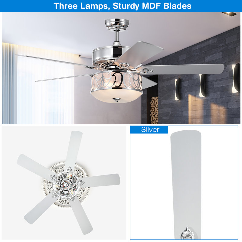 Alayja 52'' Ceiling Fan with Light Kit