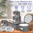 China Storage Containers For 12 Place Setting With Two Plate Bags, 5 Pcs Hard Shell Quilted China Storage Cases,Grey