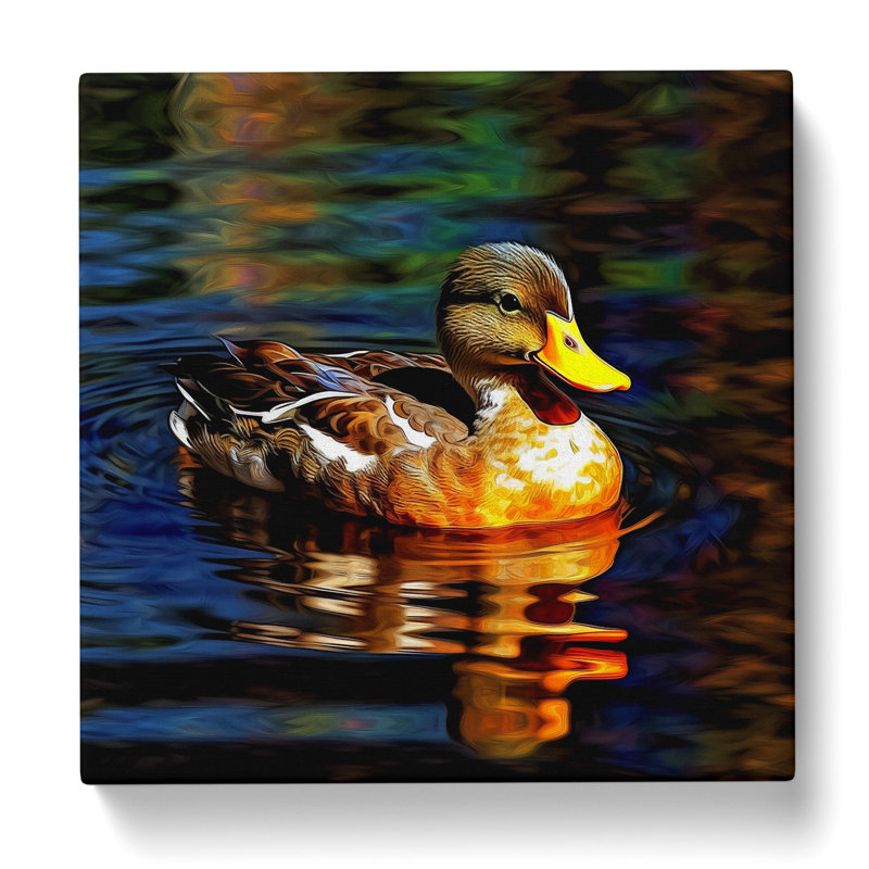 Duck Digital No.1 - Wrapped Canvas - Framed Print