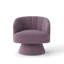 Fauteuil demi-tonneau pivotant en velours Murrow-1657574649