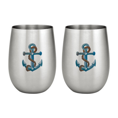 Sayles 20oz. Stainless Steel Wine Glass Set