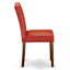 Ensemble de salle à manger 5 pièces comprenant une table de salle à manger rectangulaire et 4 chaises rembourrées en similicuir rouge Firebrick, 36 x 60 pouces, acajou-1147849139-1097701234-1147849143