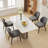 Set of 2 Modern Upholstered Dining Chairs with Wooden Legs - Ergonomic Fabric Side Chairs for Kitchen, Dining & Living Room, 265 Lbs Capacity