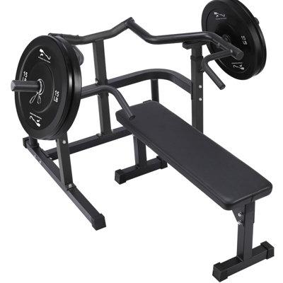 Adjustable Chest Press Machine with Flat Bench – Independent Converging Arms, Heavy-Duty Home Gym Equipment