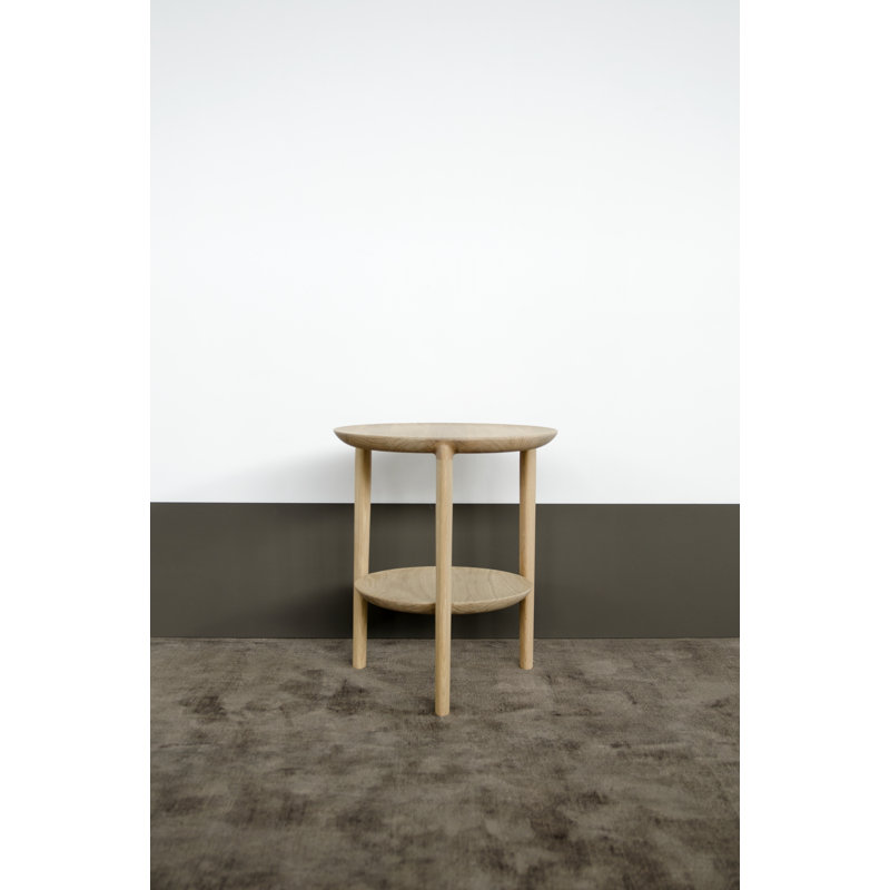 Bok Solid Wood End Table, Natural Oak