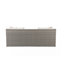 Canapé d'extérieur Salena en tissu beige et osier gris avec 2 coussins et 2 repose-pieds