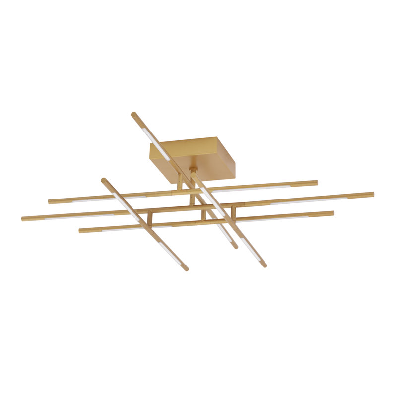 LED Semi Flush Mount, Gold