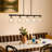 5 - Light Dimmable Shaded Linear Chandelier-1245544446