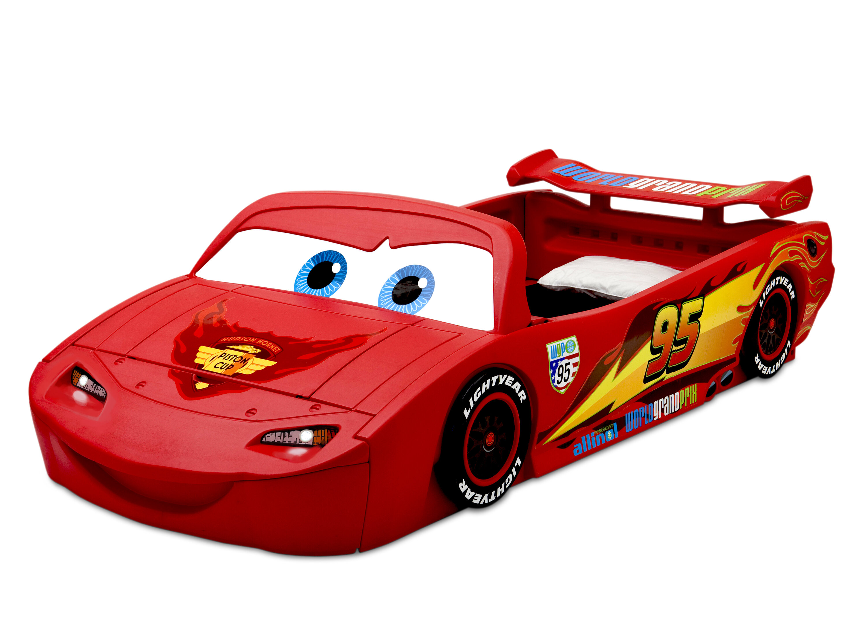 Lit pour enfant voiture Disney Cars Flash Mac Queen en bois : :  Cuisine et Maison