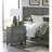Gray Finish Nightstand With 2X Storage Drawers Wooden Bedroom Furniture 1Pc
