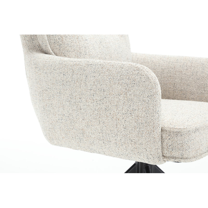 Stuhl 51cm H Polyester Upholstered Metal Parsons Chair, White
