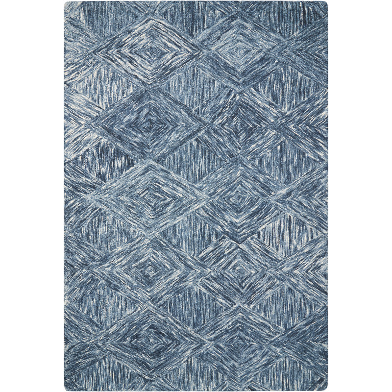 Tapis bohémien en denim Jodie, Rectangle 5 pi x 7 pi 6 po