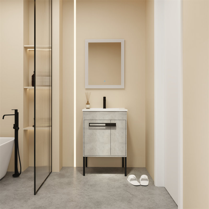 Ensemble de meuble-lavabo simple 36 po, Gris