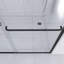 56 à 60 po X P 70 po Porte de douche coulissante double H, verre trempé 1/4 po avec finition noir mat-126488450