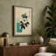 Blossom in Blue Vase Japandi - Wrapped Canvas-283718551-283718556