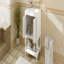 Meuble-lavabo simple 30 po avec pieds tournés et plateau en céramique - blanc-611390901