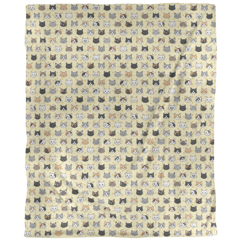 Tissu pour chat kitty, Jaune, L 54 po x l 36 po, Lin huître palazzo
