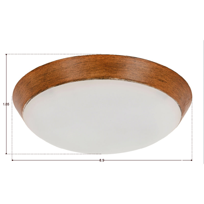 8.9'' 1 - Light LED Bowl Ceiling Fan Light Kit, Koa