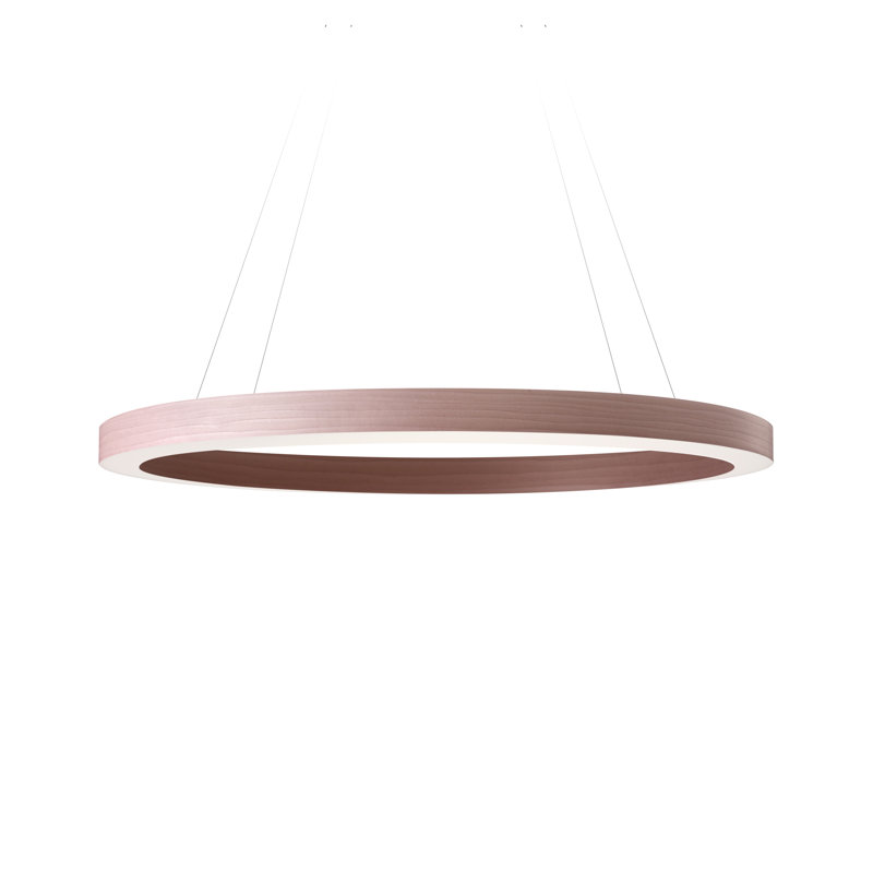 Oh! Line 1 - Light LED Pendant, 2" H x 31.5" W x 31.5" D, Pale Rose