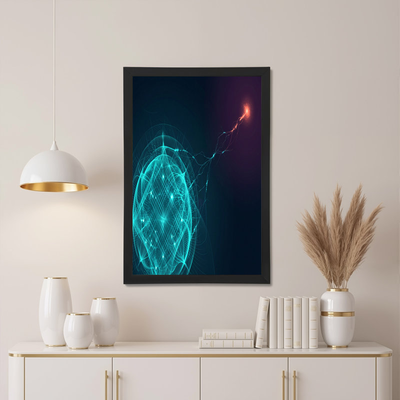 Art mural sur toile Cyan, H 16 po x l 24 po