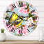 Horloge murale traditionnelle cerisier sakura et pomme avec oiseaux I-60279920-60398614