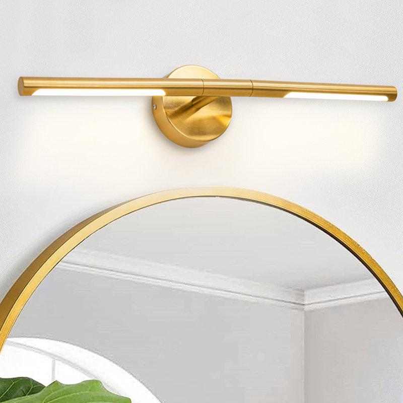Salween 24" Modern Dimmable LED 18W 360° Rotatable Bathroom Vanity Light, Gold