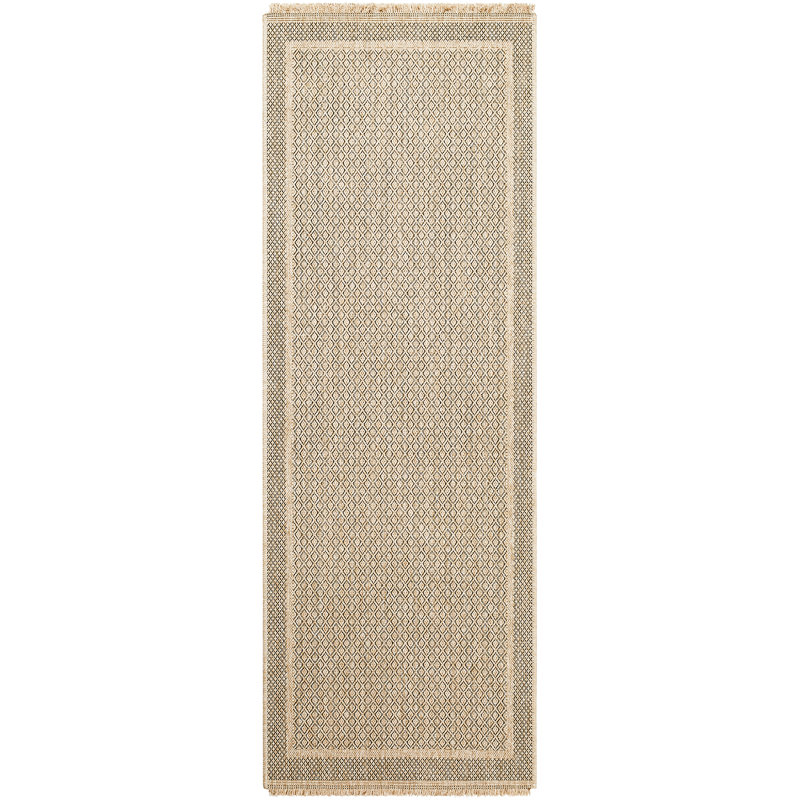 Ailn Boho Jute-Look Beige Area Rug, Runner 78 x 213cm