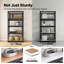  Solution de rangement combinée: ensemble de tablettes robustes de 24 po de largeur et de 48 po de largeur - noir-235358971-235358965