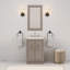 Hugo 24 In. Single Sink Carrara White Marble Countertop Vanity In Grey Oak With Gooseneck Faucet-479480951