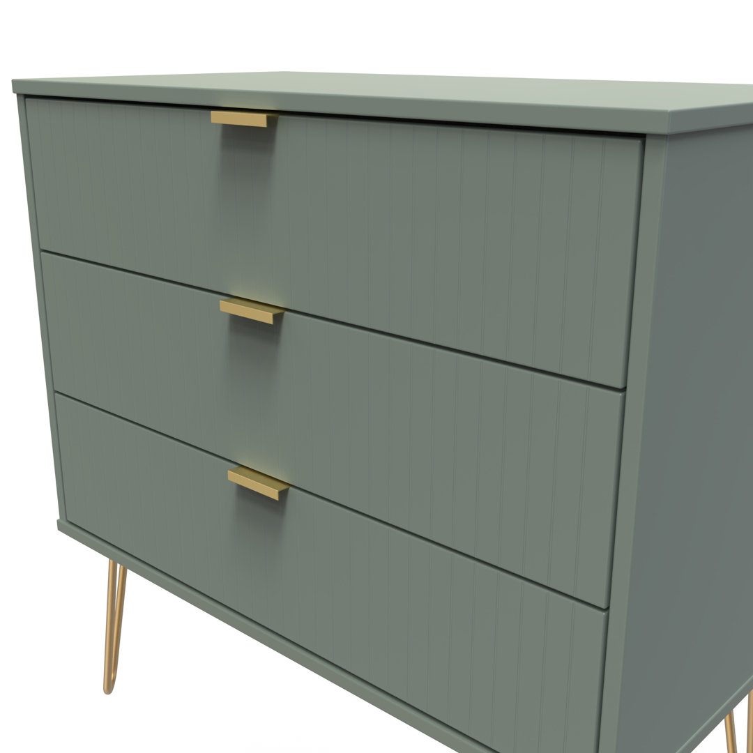 Fully Assembled Aldin 3 - Drawer Chest of Drawers