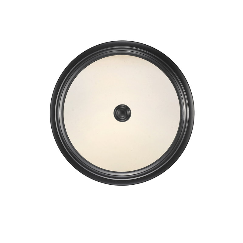 Alexzandrya Glass Flush Mount, Matte Black