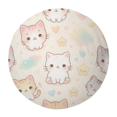 Tapis tressé Sweet Pastel