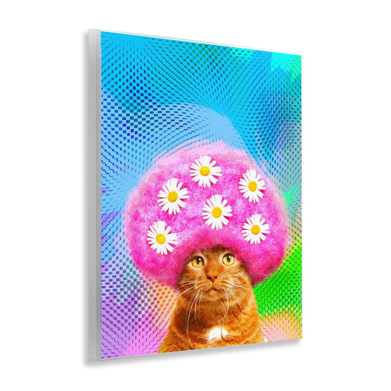 «Groovy Daisy Wig Cat» par Michael Quacken