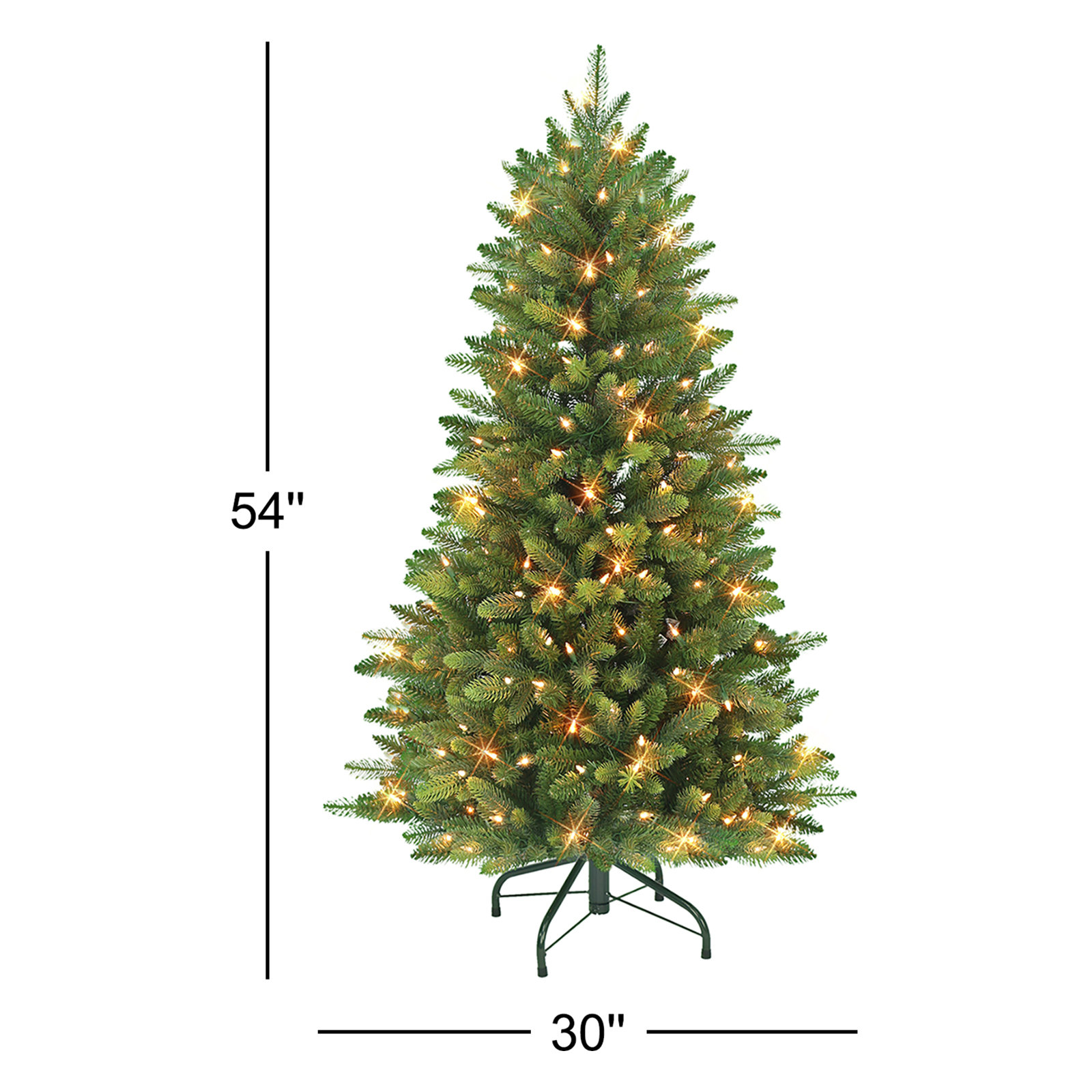 Lighted Artificial Spruce Christmas Tree, 4.5' H