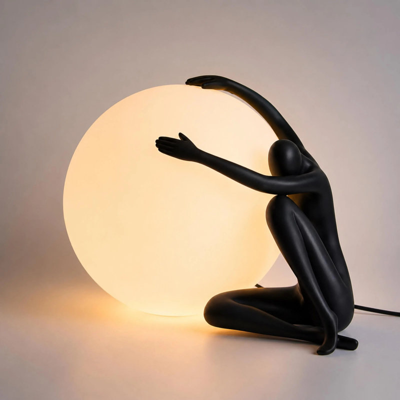 Resin Desk Lamp, Noir