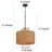 4-Light Dimmable Drum Chandelier with Handwoven wicker shade