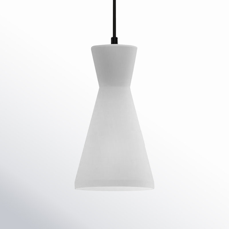 Langford 1 - Light Single Pendant, 12" H x 6.38" W x 6.38" D, Matte Black