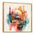 Toile avec cadre flottant or