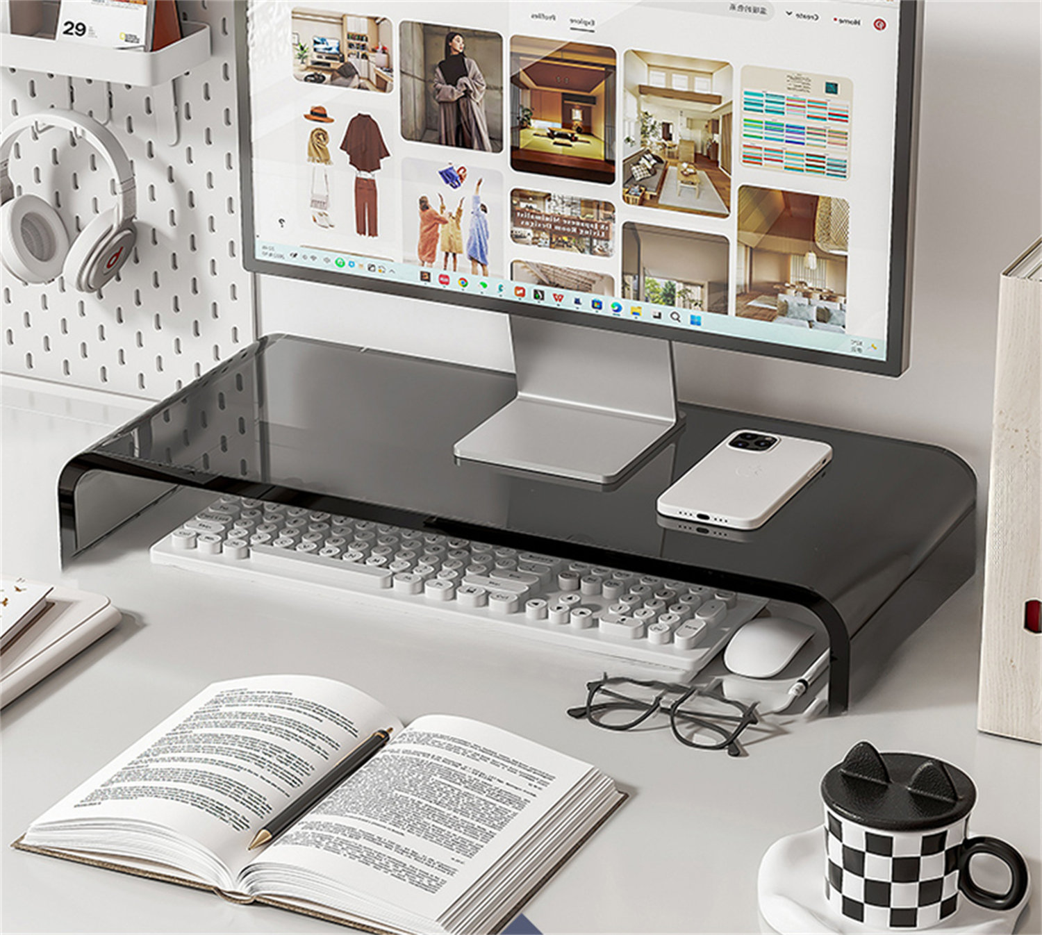 Orren Ellis Computer Monitor Riser Stand | Wayfair