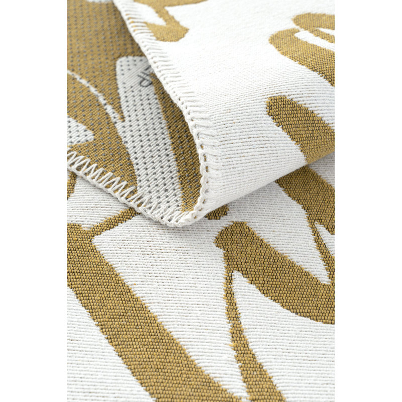 Raycine Solid Colour Cotton Machine Made Indoor / Outdoor Area Rug, Rectangle 75 x 180cm