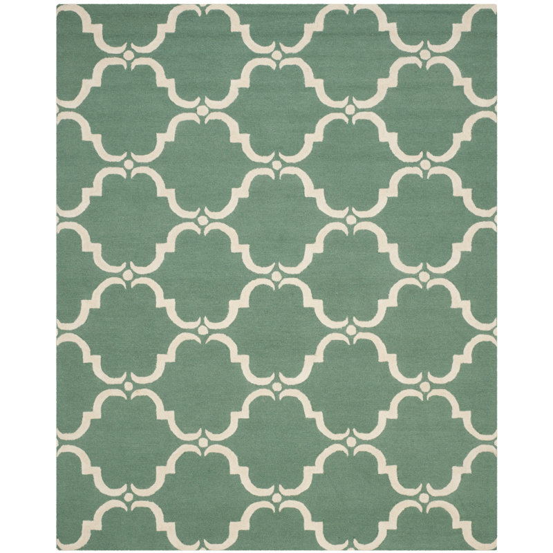Lockeford Hand Tufted Wool Geometric Rug, Rectangle 8' x 10'